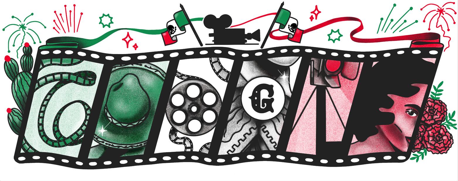 El doodle refleja elementos del cine mexicano. Foto: Cortesía Google