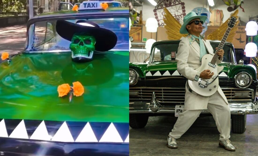 La Maldita Vecindad y su taxi Cocodrilo. Fotos: La Maldita Vecindad.