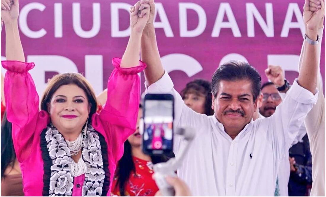 Clara Brugada y Francisco Chíguil. Foto: @ClaraBrugadaM