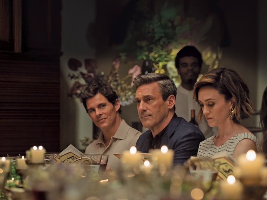 James Marsden, Jon Hamm y Heather Lind. Foto: APPLE TV