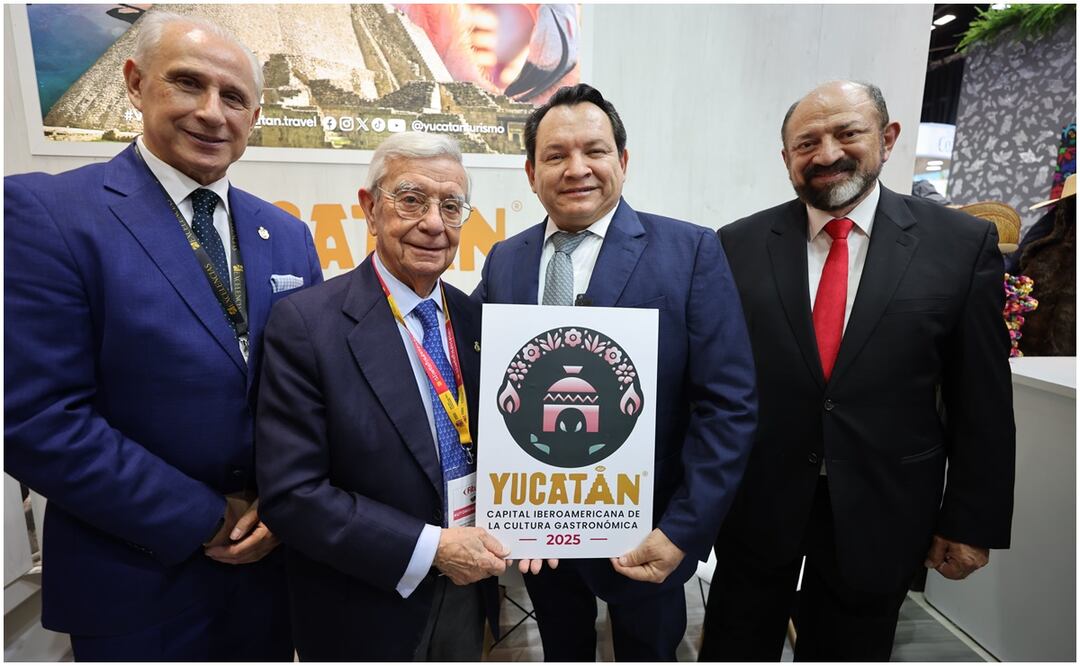 Yucatán recibió reconocimiento de la capital Iberoamericana de la Gastronomía durante Feria Internacional de Turismo (FITUR), celebrada en Madrid, España (22/01/2025). Foto: Especial