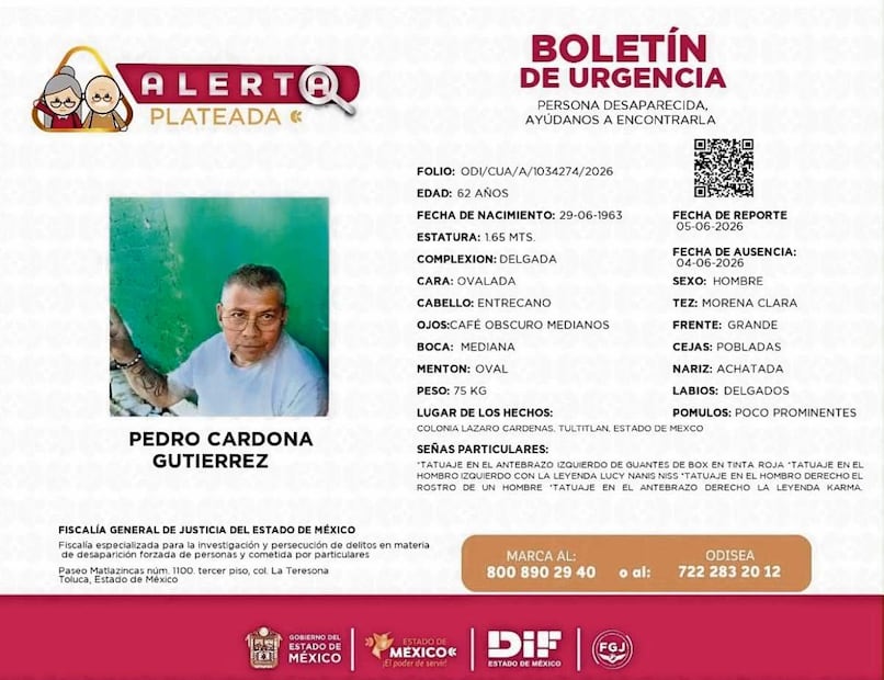 El señor Pedro apareció en la zona de Coacalco.