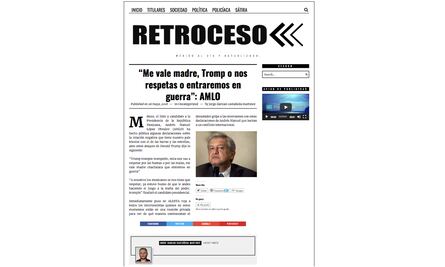 Verificado 2018. Nace Retroceso.com, sitio dedicado a difundir notas falsas