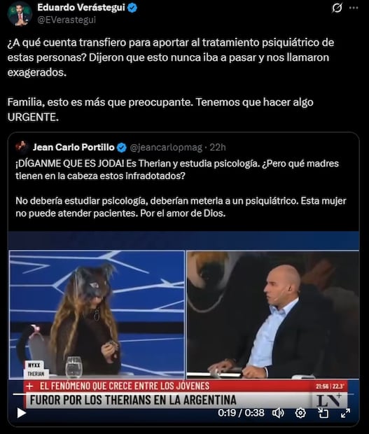 Verástegui reacciona a la nueva tendencia “Therians”. Foto: Captura de pantalla
