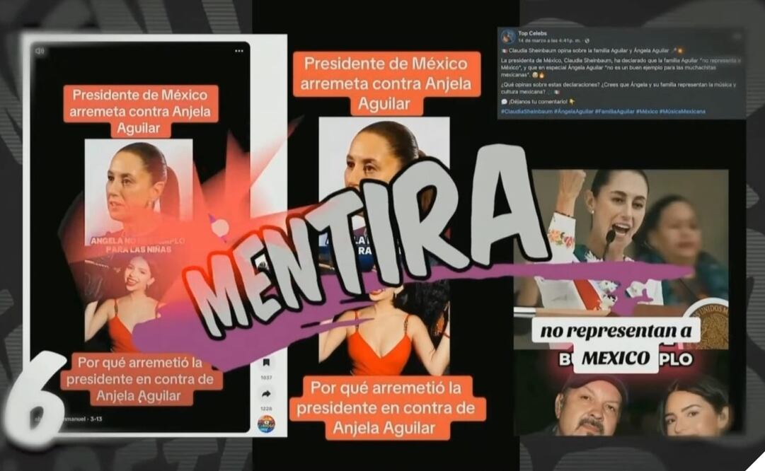 Desmienten en la mañanera que Sheinbaum arremetiera contra Ángela Aguilar. Foto: Presidencia