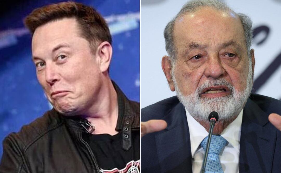 ¿Elon Musk lanza guiño a Carlos Slim?. Foto: Archivo y Diego Simón / EL UNIVERSAL