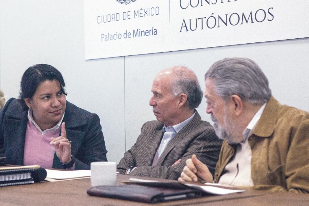 La ombudsperson Perla Gómez se reunió con la Comisión de Poder Judicial, Procuración de Justicia, Seguridad Ciudadana de la Asamblea Constituyente. (FOTO. CRISTOPHER ROGEL BLANQUET. EL UNIVERSAL)