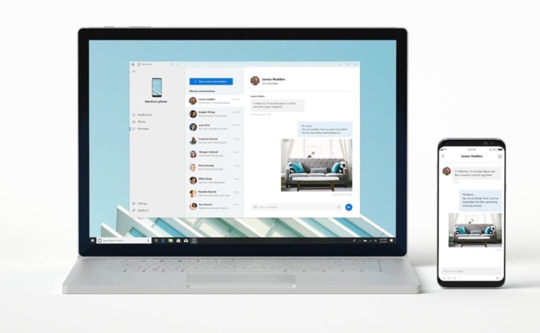 La compañía incorpora a la app de Your Phone, creada para sincronizar tu teléfono con la PC