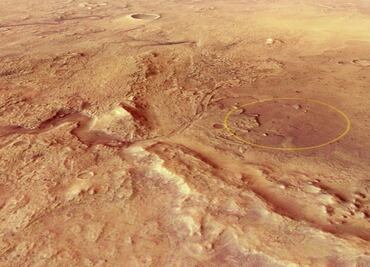 Así es el cráter Jezero de Marte, donde llegará el rover de la NASA
