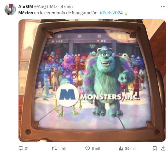 La reacción en redes sociales, tras la aparición de México en la inauguración de los Juegos Olímpicos - Foto: Especial