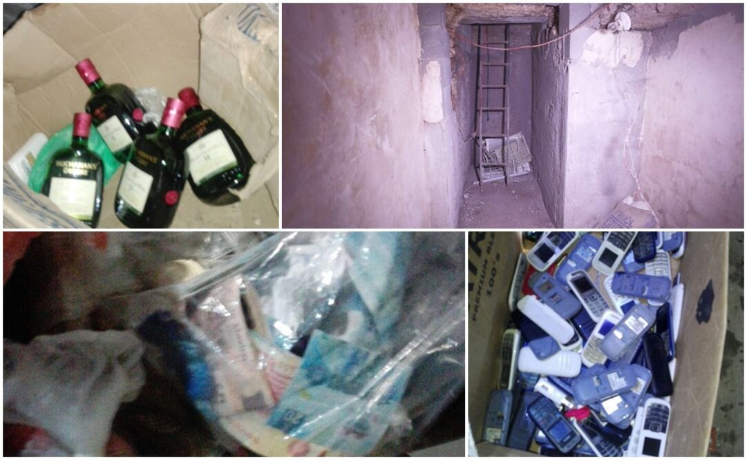 Las dos bodegas subterráneas ocultaban armas, whisky y droga. Fotos: Especiales