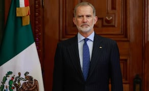 Claudia Sheinbaum y el rey Felipe VI de España (25/06/2026). Foto: Diego Simón / EL UNIVERSAL
