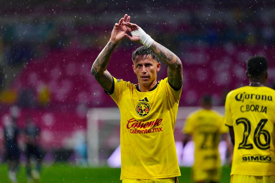 América en festejo de gol, durante la Fase de Grupos de la Leagues Cup - Foto: Imago7