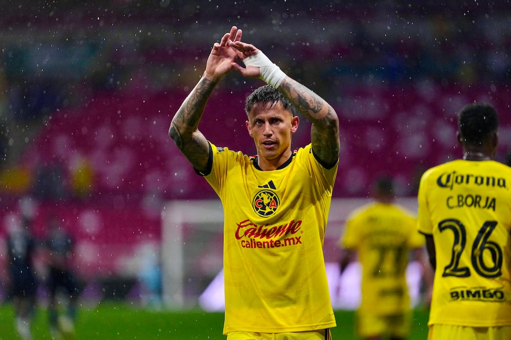 América en festejo de gol, durante la Fase de Grupos de la Leagues Cup - Foto: Imago7