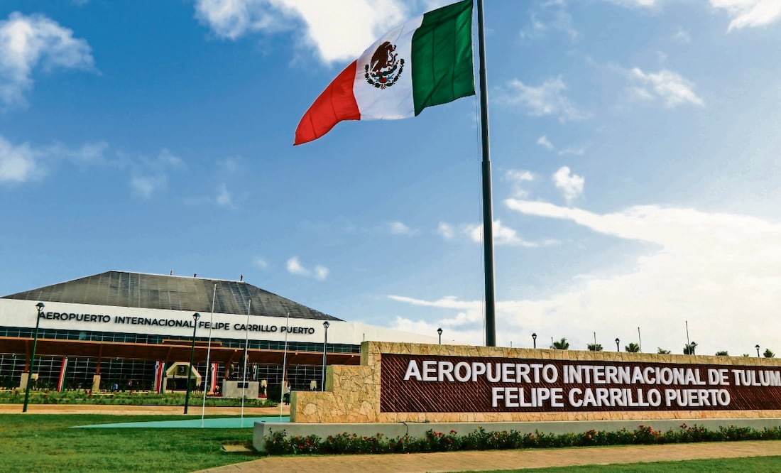 El Aeropuerto Internacional de Tulum Felipe Carrillo Puerto tiene capacidad para atender a 5.5 millones de personas cada año. Foto: Archivo EL UNIVERSAL