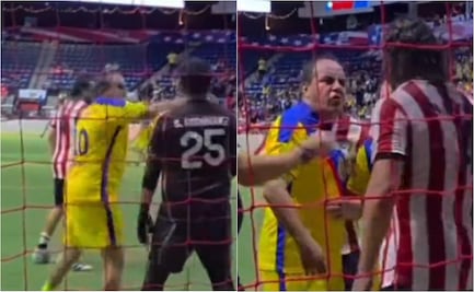 Cuauhtémoc Blanco explota en el Clásico de Leyendas y noquea al portero de Chivas