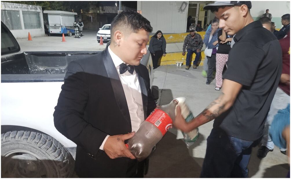 Los beneficiados recibieron spaghetti, puré de papa y pechuga de pollo además de refresco (21/12/2024). Foto: Especial