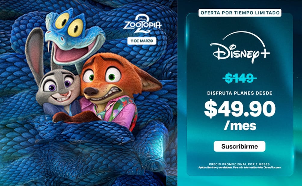 Zootopia 2 llega en marzo a Disney+. Foto: Cortesía