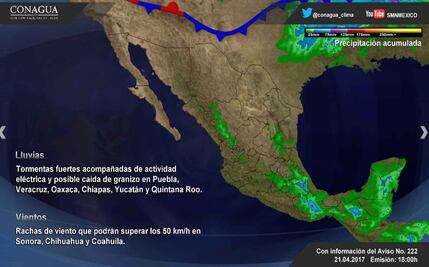 Pronostican para esta noche tormentas fuertes y granizo en 6 estados