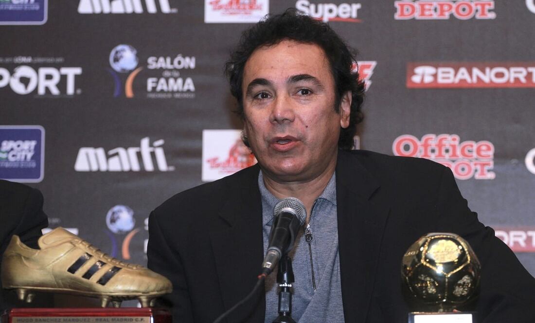 Hugo Sánchez en la conferencia de prensa sobre el Salón de la Fama - FOTO: EFE