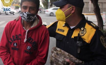 Policía de la CDMX devuelve mochila con 30 mil pesos a joven; eran para comprar un tanque de oxígeno