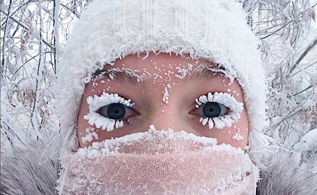 En Yakutsk es muy común que las pestañas se llenen de hielo si corres al exterior. Foto: AP