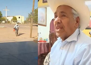 Abuelito de 80 años lleva la comida de su nieta a su trabajo todos los días