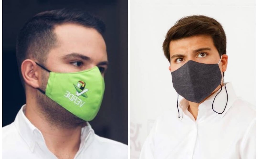 De izquierda a derecha: Pablo Bustamante, dirigente estatal del PVEM, y Gustavo Miranda, presidente de la Jucopo del Congreso local. Foto: Especial