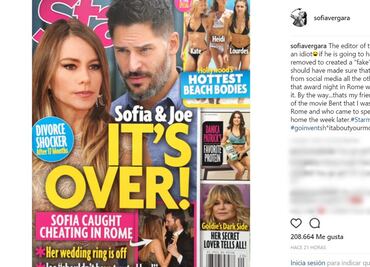 Sofía Vergara responde a revista que la tacha de infiel