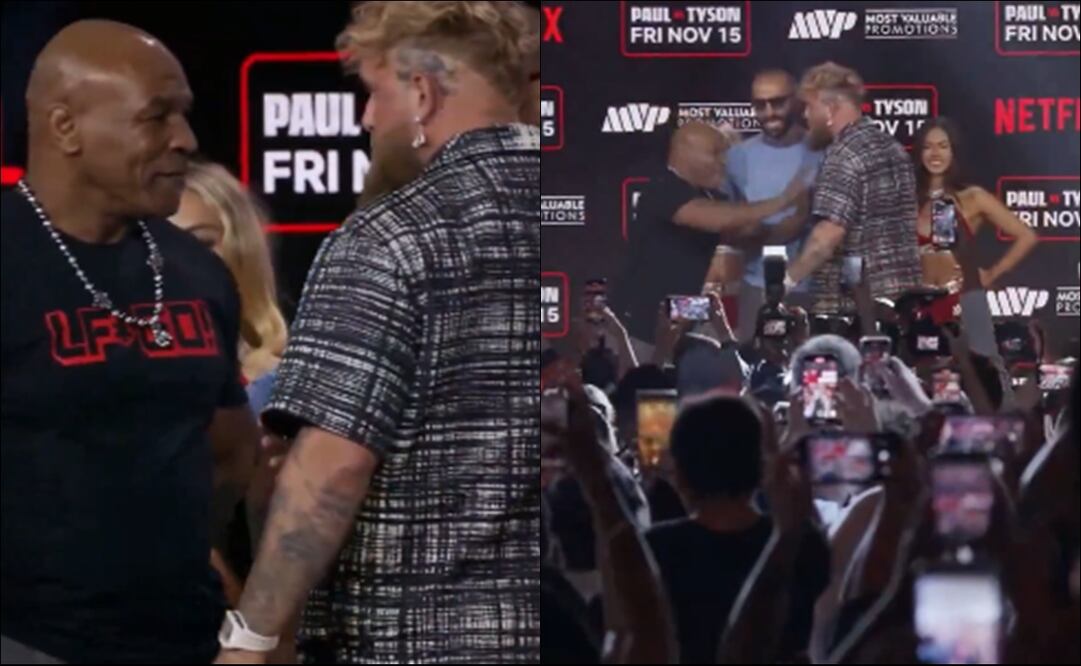 Mike Tyson y Jake Paul, cara a cara / Foto: Especiales