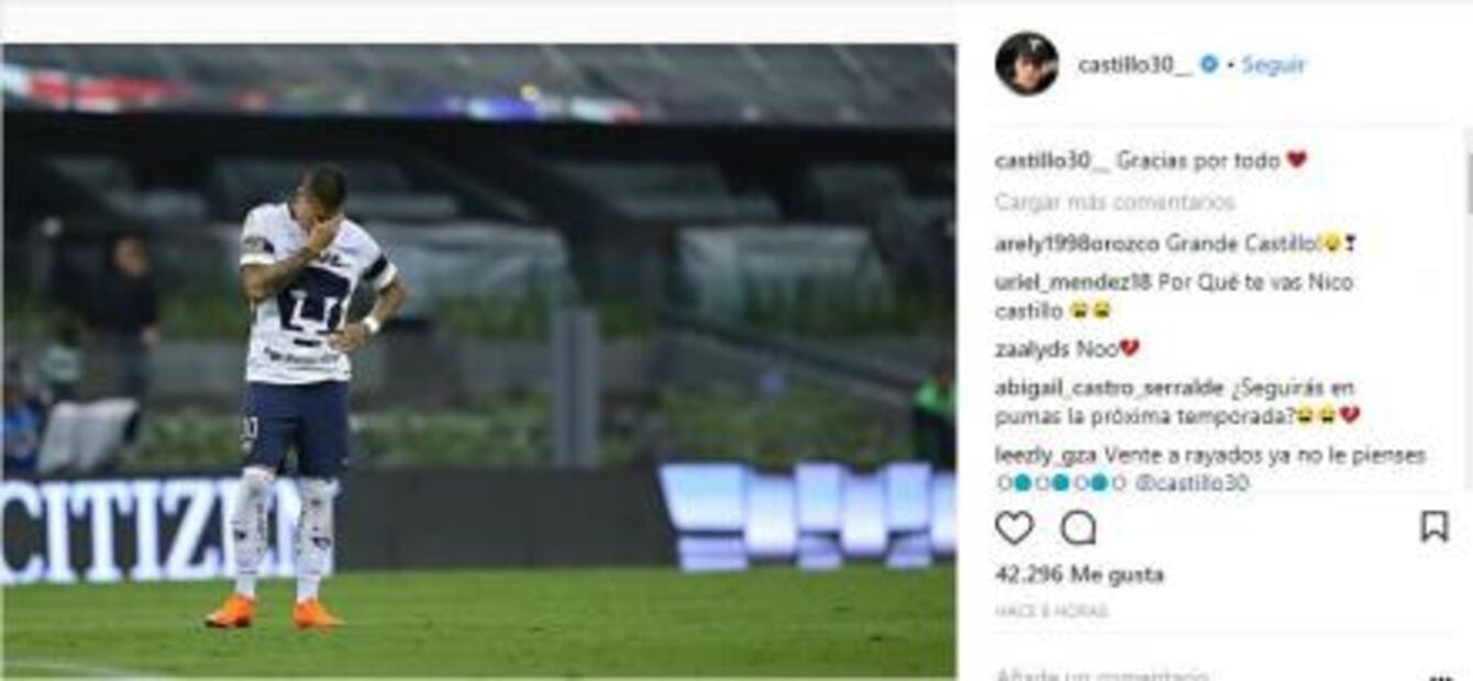 Castillo se habría despedido de Pumas