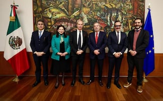 Canciller De la Fuente revisa Acuerdo Global Modernizado México-UE; se reúne con secretario europeo Olof Skoog
