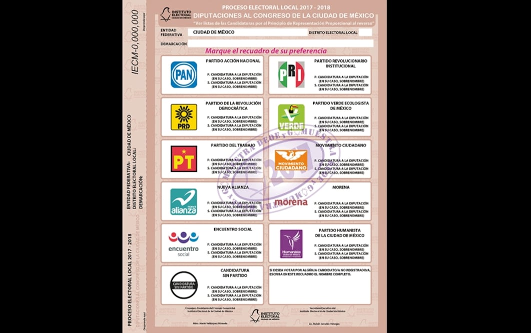 Boleta electoral. Foto: Archivo/EL UNIVERSAL