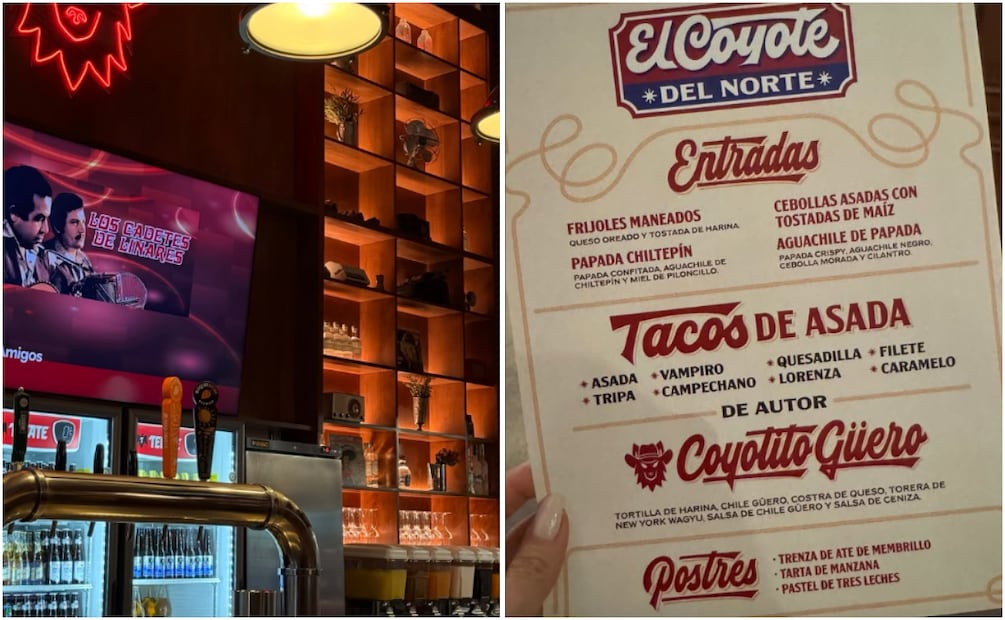 Menú ofrecido en la degustación exclusiva de "El Coyote del Norte". Foto: Instagram