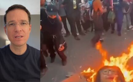 Anaya condena "brutalidad" por quema de imagen de la ministra Norma Piña en mitin de AMLO