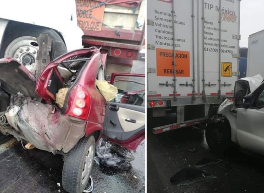 Dejan un muerto dos carambolas sobre la autopista México-Veracruz