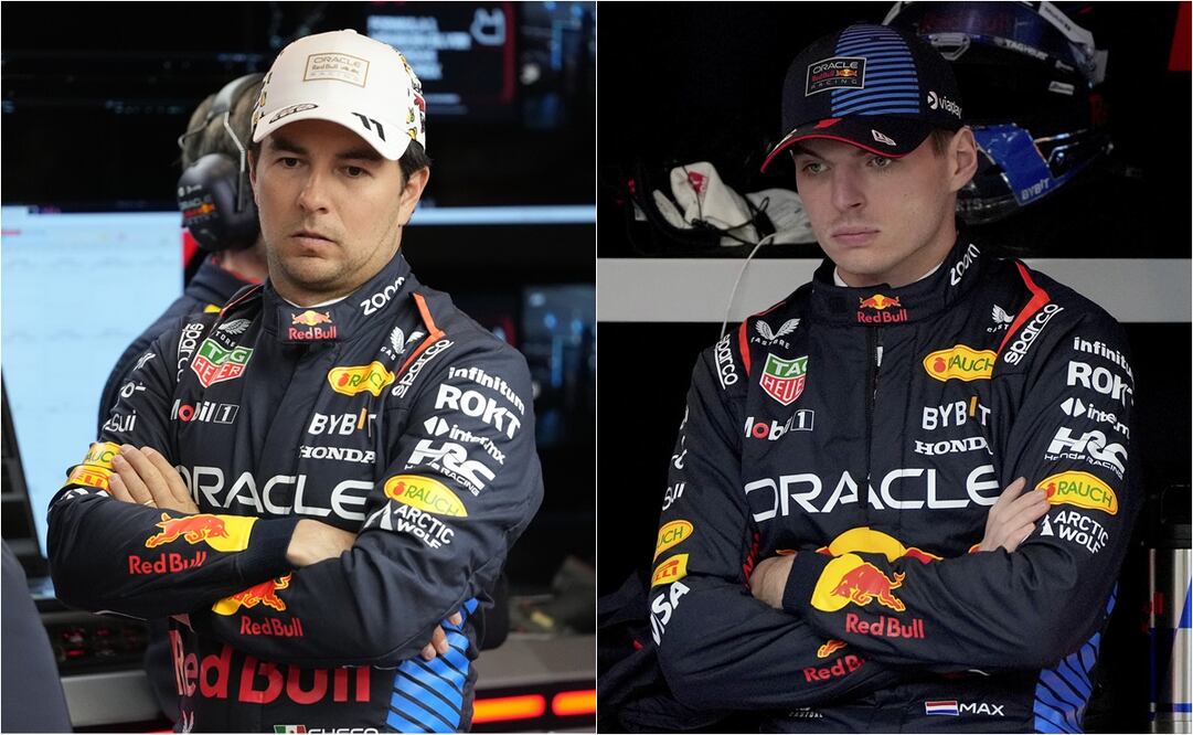 Checo Pérez y Max Verstappen en Las Vegas. FOTO: ESPECIAL