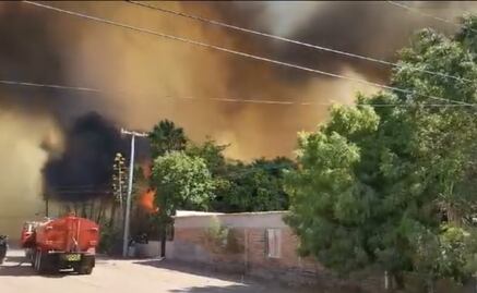 Sonora: fuerte incendio forestal arrasa con vegetación silvestre en El Tular, Guaymas