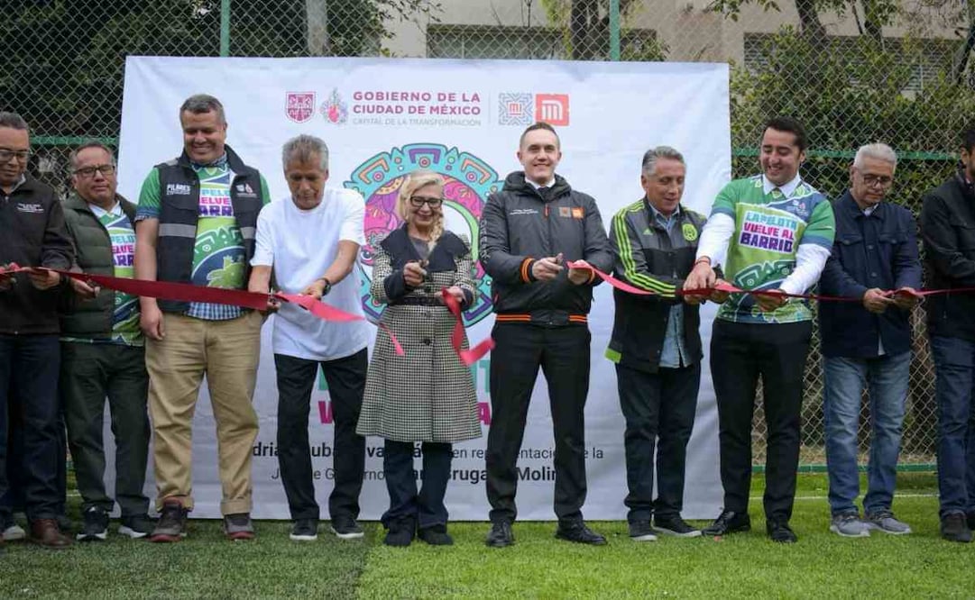 El director del Metro, Adrián Rubalcava, encabezó la inauguración de la cancha 78 en la CDMX, en nombre de la jefa de gobierno, Clara Brugada / Foto: Santiago Cadena. EL UNIVERSAL