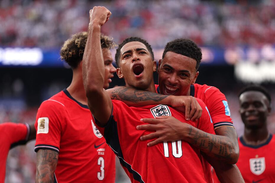 Jude Bellingham en festejo de gol con la selección de Inglaterra, durante la Fase de Grupos del Mundial de 2026 - Foto: AFP