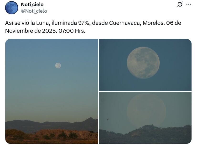Superluna del Castor 2025 desde México. Foto: X