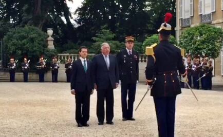 Peña Nieto inicia visita de estado a Francia