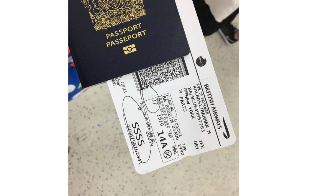 Sus siglas significan “Secondary Security Screening Selection”. (Foto: Twitter/Bahman Kalbasi)