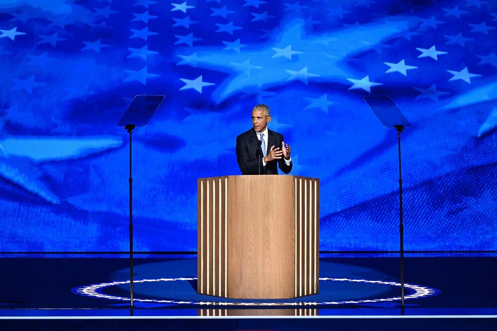 El expresidente estadounidense Barack Obama, durante su discurso en la Convención Nacional Demócrata en Chicago, el martes. FOTO: MANDEL NGAN. AFP