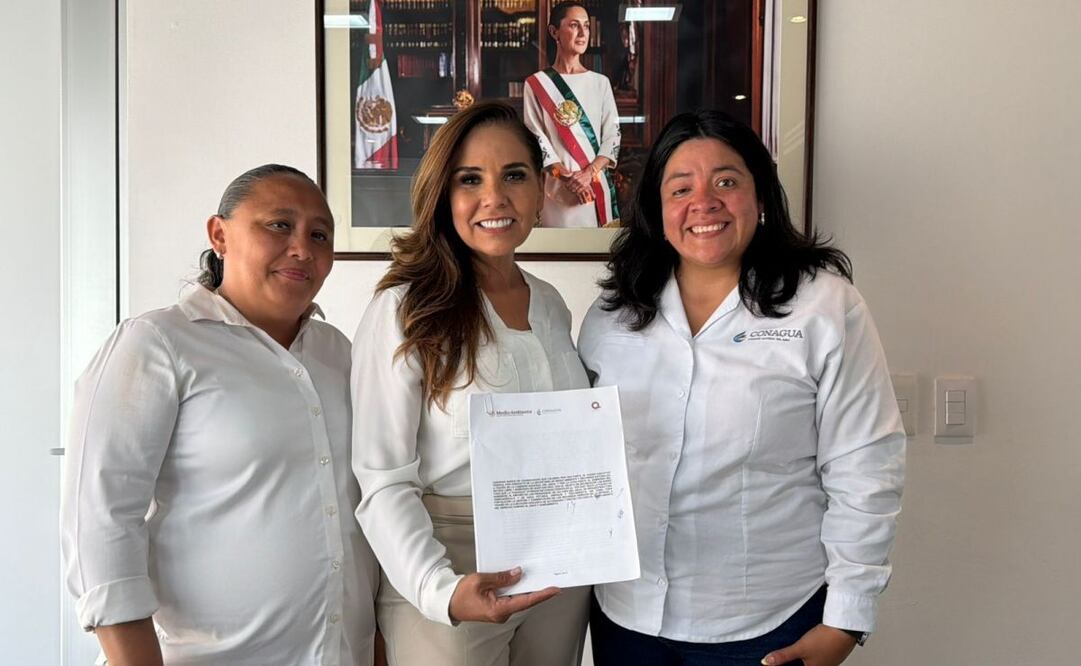 La gobernadora de Quintana Roo, Mara Lezama, anunció la firma de un convenio con la Comisión Nacional del Agua (Conagua). Foto: Especial