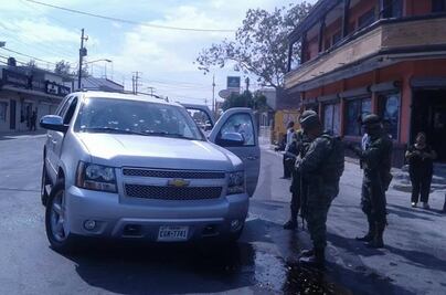 Comando dispara a camioneta de marinos en Reynosa
