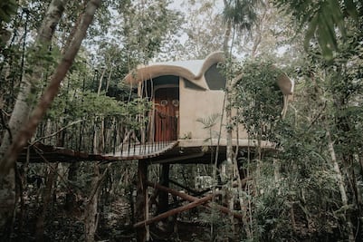 Ikalar Tulum: casas del árbol en la selva maya