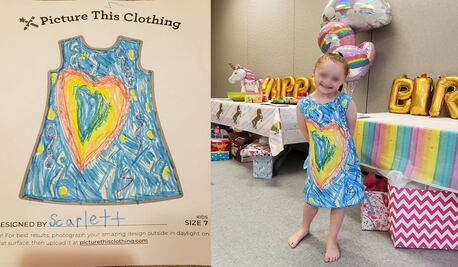 Esta tienda elabora ropa con dibujos realizados por niños