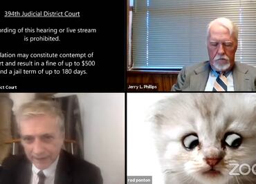 "No soy un gato", abogado de Texas se presenta en audiencia con un filtro y se hace viral