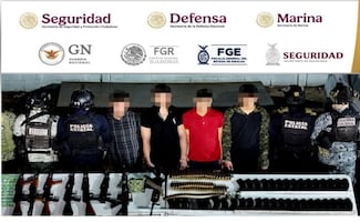 Detienen a cuatro hombres armados en Culiacán; aseguran ametralladora, granadas y más de 3 mil cartuchos